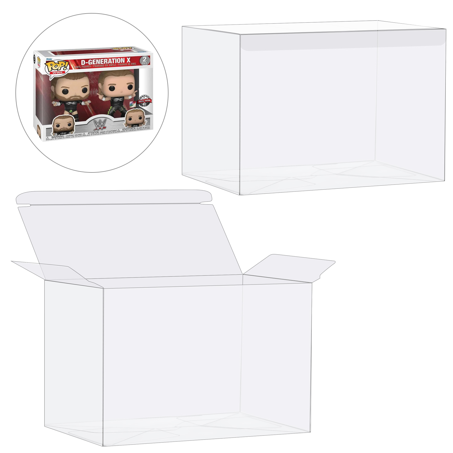 Funko Pop Protector - HIGOPLAY 2 in 1 Pack Protective