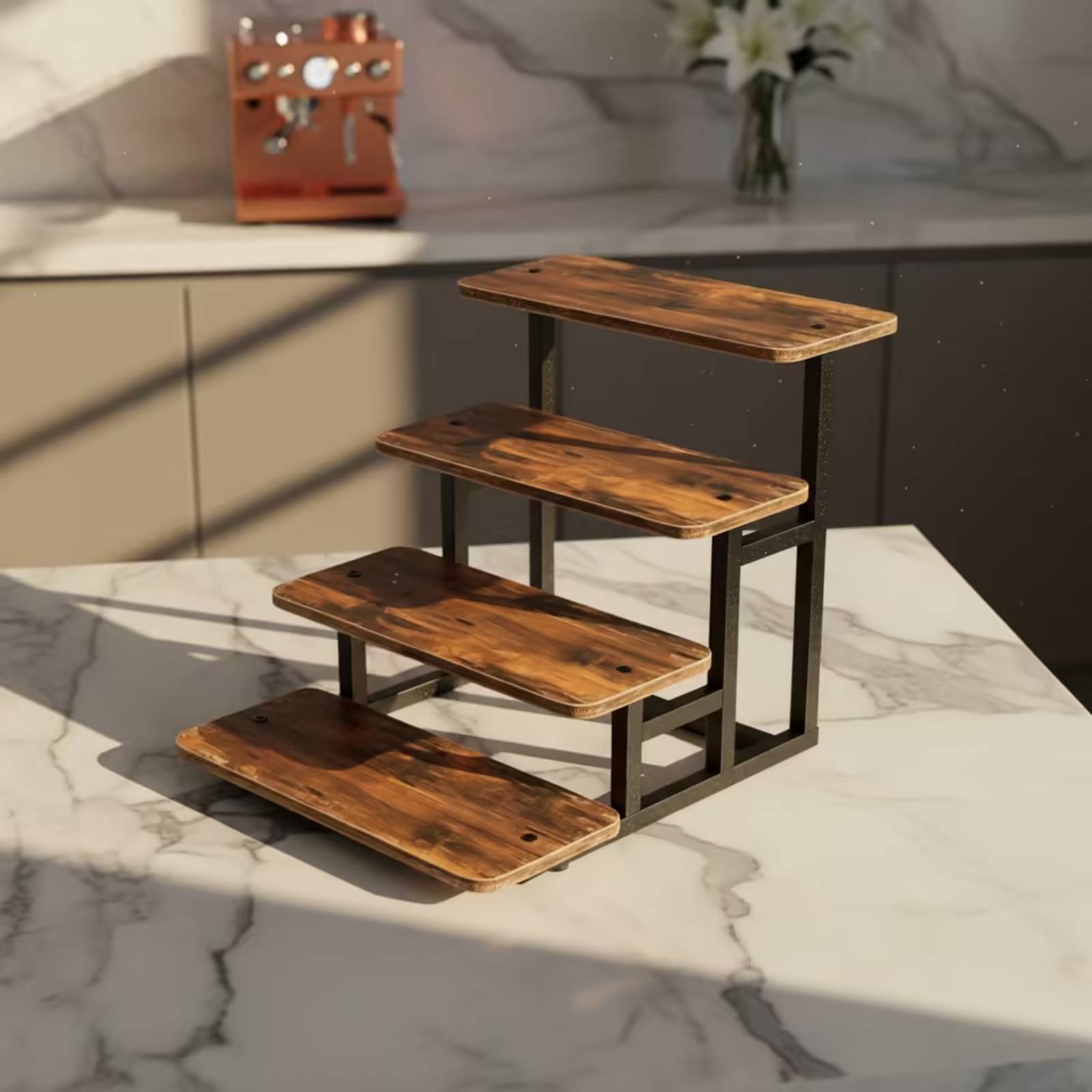 4-Tier Display Stand Tabletop  - Display Risers Set recension och pris