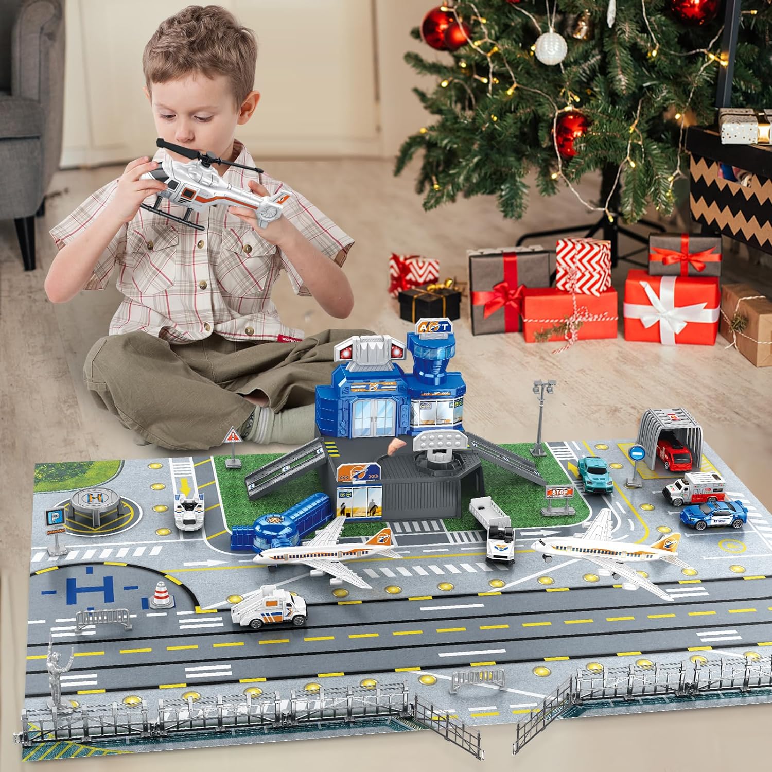Children's Airport Scene Toy S - Model Airplane Plastic recension och pris