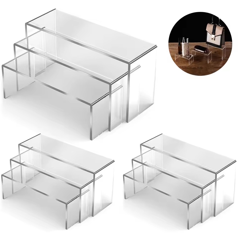 3/6/9/12Pc Clear Acrylic Displ - Display Risers Set recension och pris