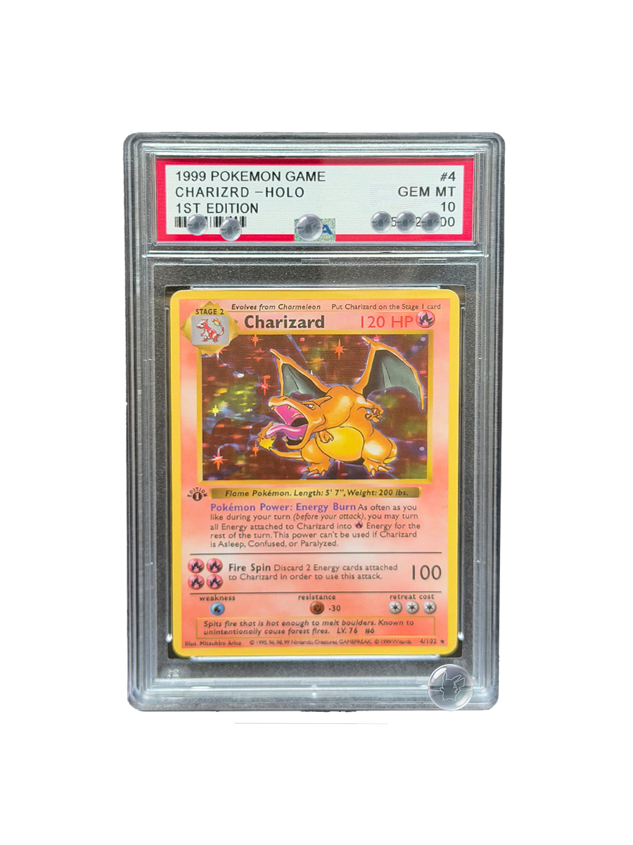 1999 POKEMON GAMECHARIZRD 1ST  - Graded Card Display recension och pris