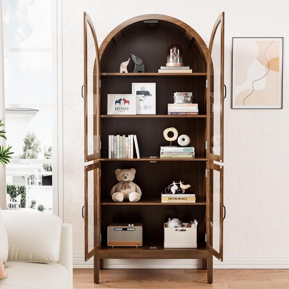 70.9 Tall Walnut Acrylic Glass - Display Case Acrylic recension och pris