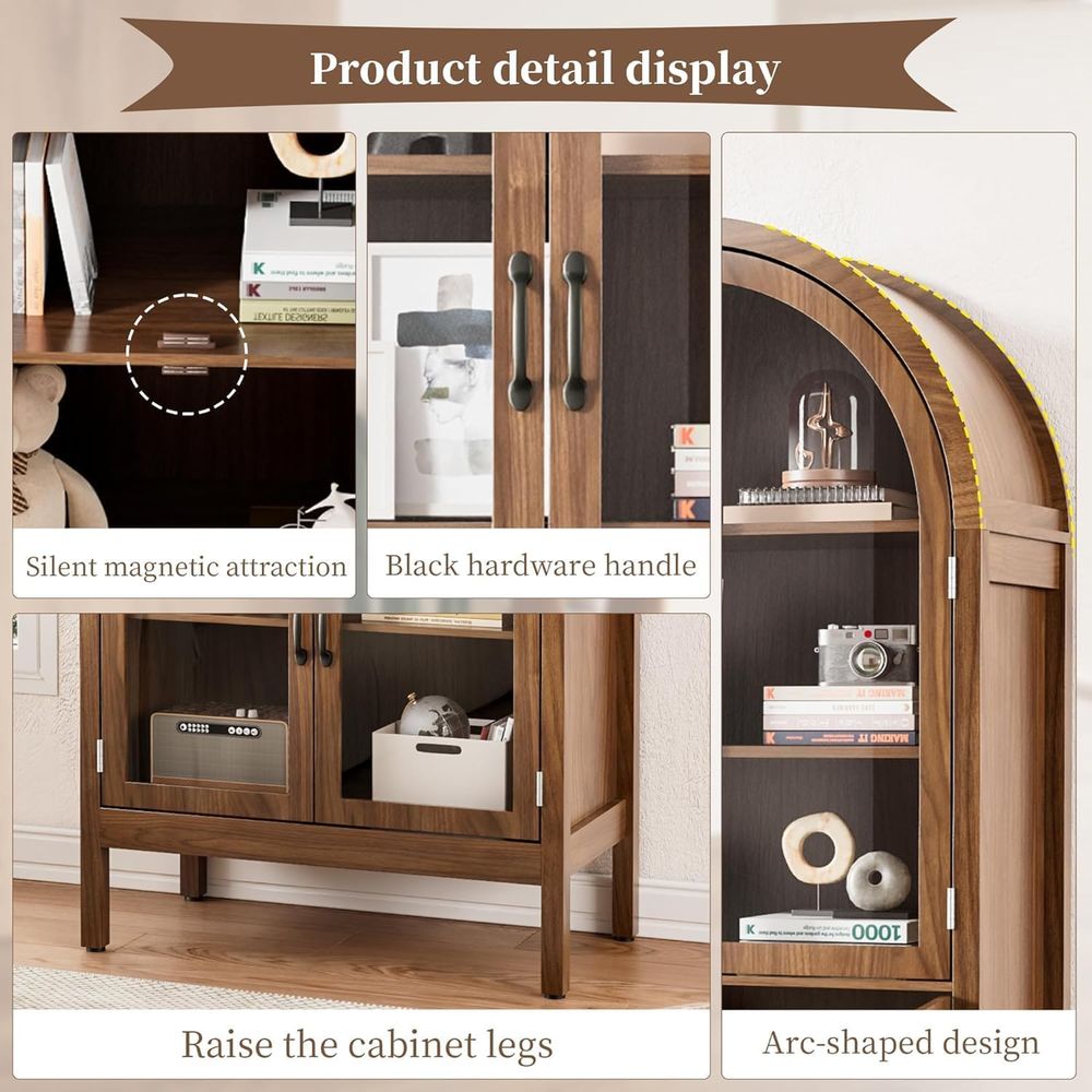 70.9 Tall Walnut Acrylic Glass - Display Case Acrylic recension och pris