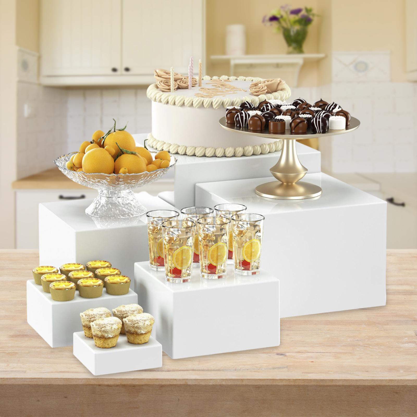 6x Acrylic Buffet Riser Desser - Display Risers Set recension och pris