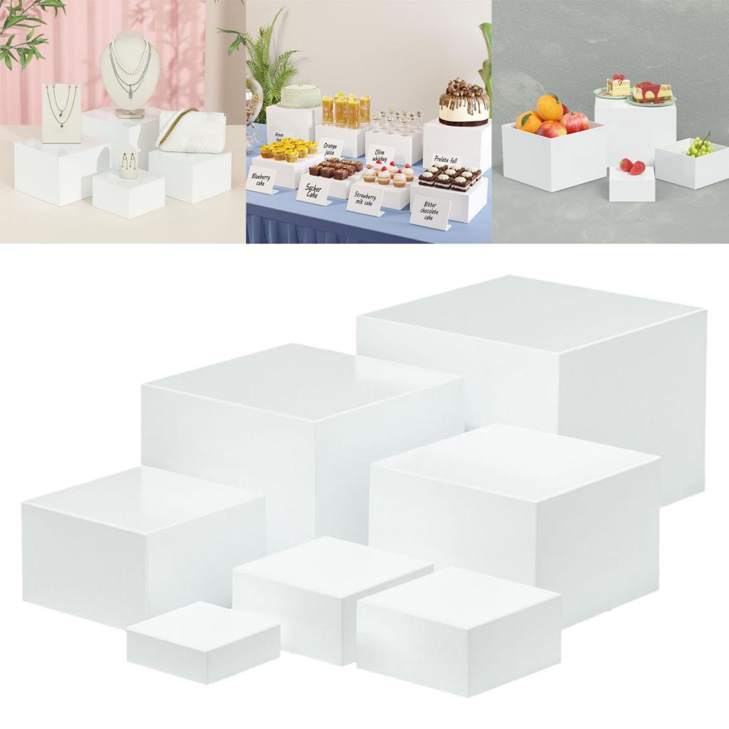 7 Pieces Acrylic Cube Display  - Display Risers Set recension och pris