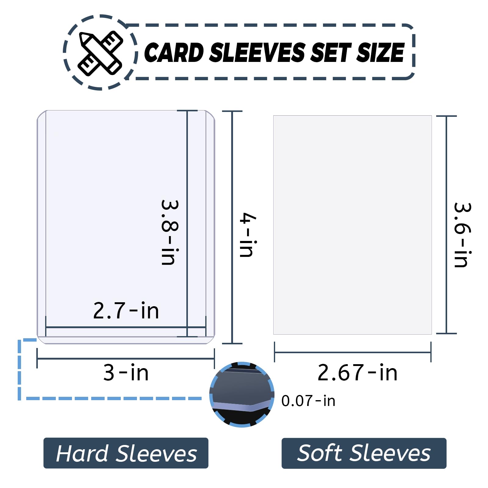 100-600pcs Card Sleeves Hard S - Pokemon Binder Card recension och pris
