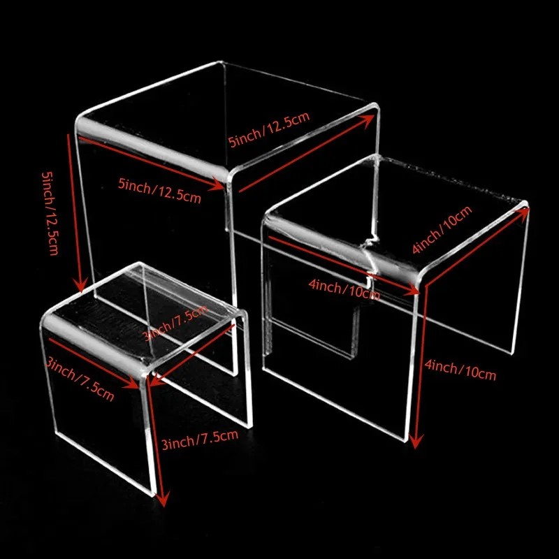 6pcs/Set Acrylic Display Stand - Display Risers Set recension och pris
