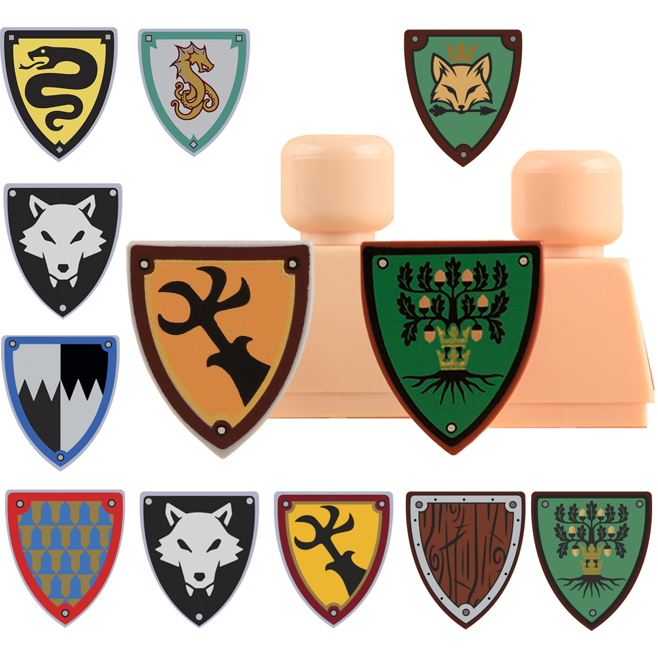 MOC Medieval Knights Black Wol - Lego Minifigure Holder recension och pris