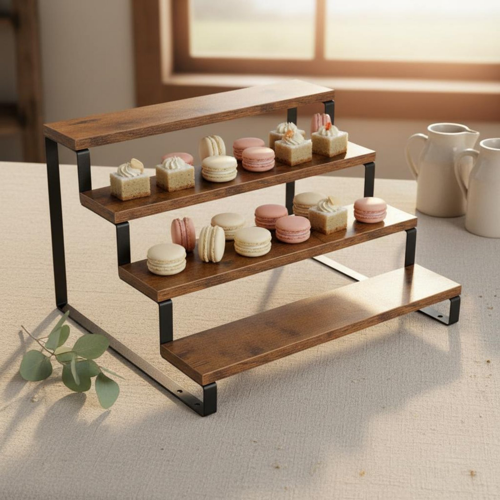 4 Tier Display Riser Space Sav - Display Risers Set recension och pris