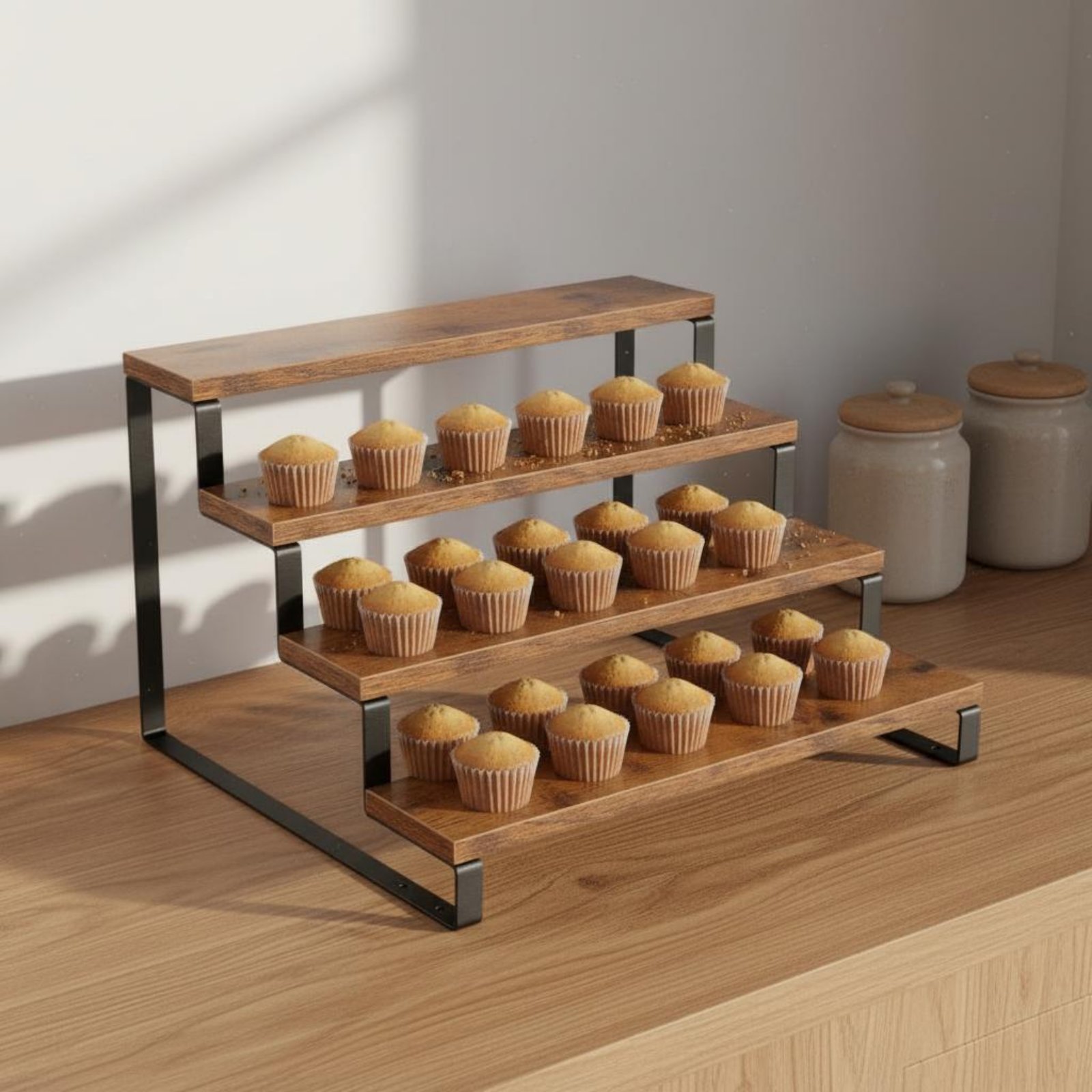 4 Tier Display Riser Space Sav - Display Risers Set recension och pris